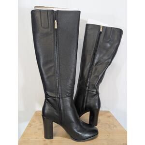 Kenneth Cole New York Justin Black Leather Tall Dress Boots Women’s 9.5M